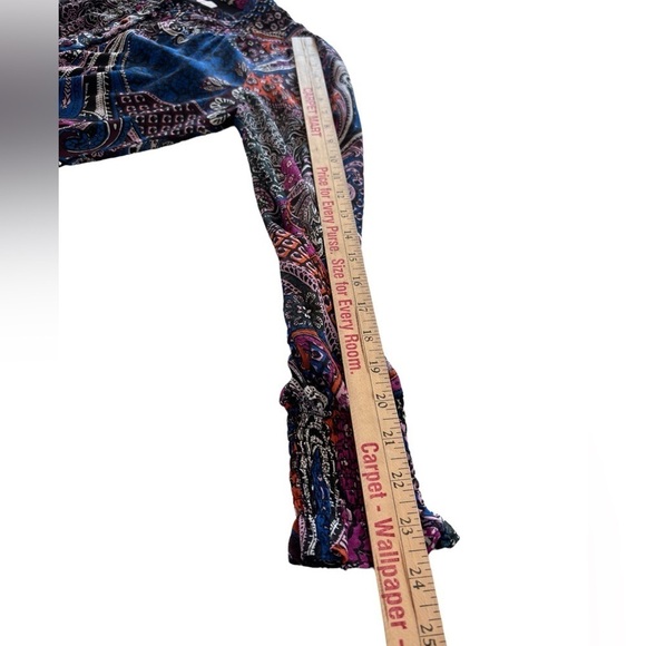 Parker Dress $298 MSRP Multicolor Harlow Paisley Ruffle Trim Sz Small Drop Waist - Picture 10 of 10